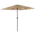 vidaXL Parasol de jardin avec mât en acier marron 248x248x248 cm