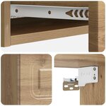 vidaXL Table d'appoint murale 87 5 x 34 5 x 17 cm Bois d'ingénierie