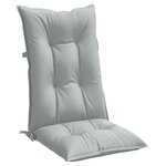 vidaXL Coussins de chaise à dossier haut lot de 4 gris clair mélangé