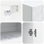 vidaXL Armoire Murale Blanc 66 x 34 5 x 90 cm Bois d'ingénierie
