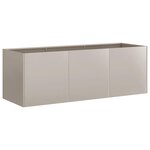 vidaXL Jardinière rouillé 120x40x40 cm acier inoxydable