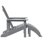 vidaXL Chaise Adirondack Gris clair HDPE