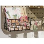 Panier de fil  noir  16 5x8x8cm  y compris fixation