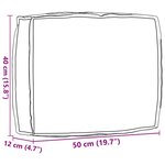 vidaXL Coussin pour dossier de palette Beige 50 x 40 x 12 cm