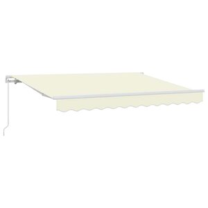 vidaXL Auvent Rétractable Crème 250 x 200 cm tissu