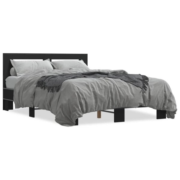 vidaXL Cadre de lit sans matelas noir 120x200 cm