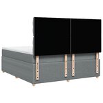 vidaXL Sommier à lattes de lit avec matelas Gris clair 180x200cm Tissu