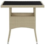 vidaXL Ensemble à manger de jardin 5 Pièces Résine tressée et verre Beige