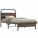 vidaXL Cadre de lit sans matelas 90x200cm chêne marron bois ingénierie