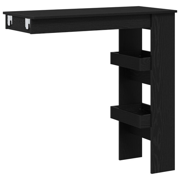 Table de bar vidaXL - Chêne noir - 102x55x103 5 cm - Fabriquée en bois d'ingénierie