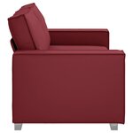 Canapé Loveseat vidaXL Rouge Vin 140 cm en Similicuir