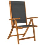 vidaXL Ensemble à manger de jardin 5Pièces bois d'acacia solide textilène