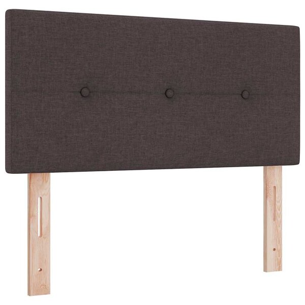 vidaXL Lit boxspring avec matelas Marron foncé 80 x 200 cm tissu