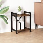 vidaXL Bibliothèque Chêne fumé 40 x 30 x 48.5 cm Bois d'ingénierie