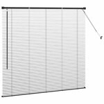 vidaXL Store de Fenêtre avec des rideaux Autre Noir 80 x 130 cm Aluminium