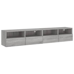 vidaXL Meubles TV muraux 2Pièces sonoma gris 80x30x30cm bois d'ingénierie