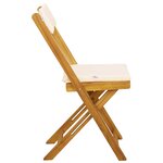 vidaXL Chaises de bistrot d'extérieur 4 Pièces Crème blanc