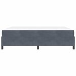 vidaXL Cadre de lit Gris foncé  gris et blanc 180 x 200 cm Velours