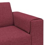 vidaXL Canapé de salon 3 Pièces Bordeaux 250 x 188 x 76 cm Polyester
