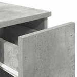 vidaXL Table de chevet avec tiroir gris béton 20x36x60 cm
