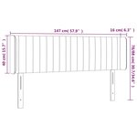 vidaXL Tête de lit avec oreilles Noir 147x16x78/88 cm Tissu