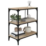 vidaXL Bibliothèque Chêne Sonoma 60x33x70 5 cm Bois d'ingénierie acier