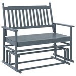 vidaXL Banc balancelle gris 118x70x104 5 cm bois massif de peuplier