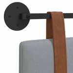 vidaXL Tête de lit suspendue Gris clair PU antique