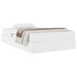 vidaXL Lit avec rangement et matelas avec matelas Blanc 120 x 190 cm