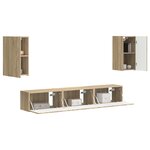 vidaXL Ensemble meuble TV 5 Pièces Chêne Sonoma Bois d'ingénierie