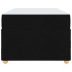 vidaXL Cadre de lit avec matelas Noir 90 x 190 cm tissu