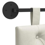 vidaXL Tête de lit suspendue Crème Velours