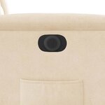 vidaXL Fauteuil inclinable électrique beige tissu microfibre
