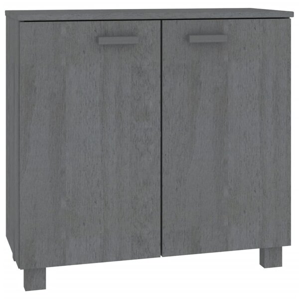 vidaXL Buffet HAMAR Gris foncé 85x35x80 cm Bois massif de pin