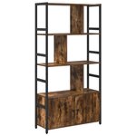 vidaXL Étagère Chêne fumé 80 x 30 x 155 5 cm Bois d'ingénierie