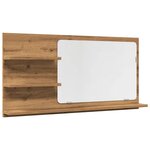 VidaXL Armoire à miroir de salle de bain chêne artisanal 90x11x45 cm