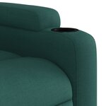 vidaXL Fauteuil inclinable Vert foncé Tissu
