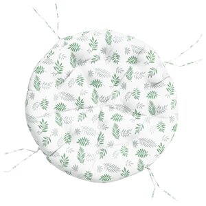 vidaXL Coussin rond à motif de feuilles Ø 100 x11 cm tissu oxford