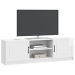 vidaXL Meuble TV Blanc brillant 150 x 31 x 47 cm Bois d'ingénierie