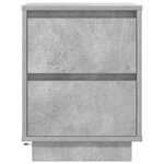vidaXL Tables de chevet avec lumières LED 2 Pièces gris béton 38x34x50 cm