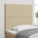 vidaXL Tête de lit LED avec des lumières à LED Vert gris 90 cm tissu