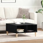 Table basse vidaXL chêne noir 60x60x30 cm bois aggloméré