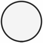 vidaXL Miroir mural Noir Ø 20 cm Rond