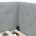 vidaXL Cadre de lit d'angle Gris clair 80 x 200 cm tissu