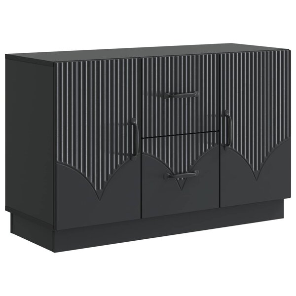 vidaXL Buffet avec tiroir Noir 89 x 34 5 x 57 cm Bois d'ingénierie