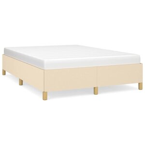 vidaXL Cadre de lit sans matelas crème 140x200 cm tissu