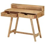 Bureau table poste de travail meuble d'ordinateur informatique étude table poste de travail meuble d'ordinateur informatique étude 100 x 45 x 90 cm bois de manguier brut solide brun 02_0023366