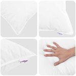 vidaXL Couette avec oreiller 2 Pièces Blanc Microfibre