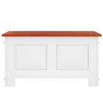 vidaXL Coffre de rangement et couvercle marron et blanc bois d'acacia