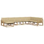 vidaXL Ensemble de canapés d'extérieur 8 pc Blanc et Beige